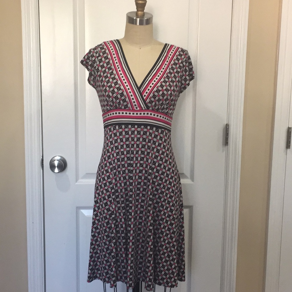 Deep V Pattern Dress